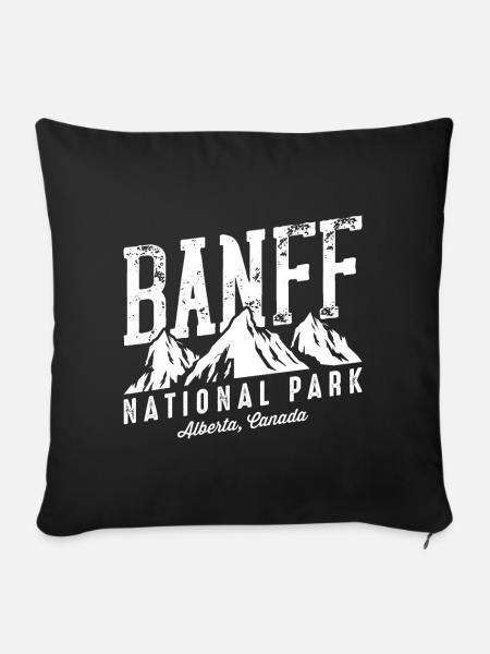 Wanderungen Kanada Nationalpark Banff Souvenir Alb - Sofakissenbezug 45 x 45 cm - Schwarz