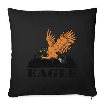 Adler Vögel Falknerei Raubvögel Falke - Sofakissenbezug 45 x 45 cm - Schwarz - Vorne