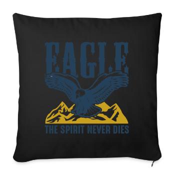 Eagle Nature Fauconnerie de montagne Oiseaux de proie Faucon autour des palombes - Housse de coussin décorative 45 x 45 cm - noir - Devant