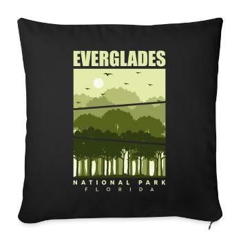 Florida Everglades National Park Souvenir Wanderkr - Sofakissenbezug 45 x 45 cm - Schwarz - Vorne