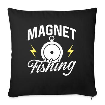 Magnet fishing Magnet - Sofa pillowcase 17,3'' x 17,3'' (45 x 45 cm) - black - Front