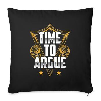 Il est temps de plaider l’argument de l’avocat - Housse de coussin décorative 45 x 45 cm - noir - Devant