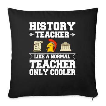 History Teacher Lesson Professor Historian - Sofa pillowcase 17,3'' x 17,3'' (45 x 45 cm) - black - Front