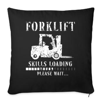 Opérateur de chariot élévateur certifié - Housse de coussin décorative 45 x 45 cm - noir - Devant