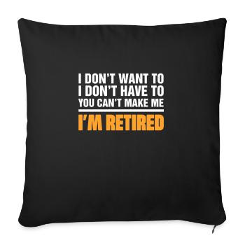 Pension de retraite Pension de pensionné Cadeau de pension de pensionné - Housse de coussin décorative 45 x 45 cm - noir - Devant