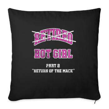 Retirement - Sofa pillowcase 17,3'' x 17,3'' (45 x 45 cm) - black - Front