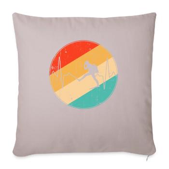 Plongée rétro Heartbeat - Housse de coussin décorative 45 x 45 cm - taupe clair - Devant