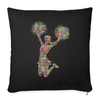 Cheer Cheerleading Cheerleading Girls - Sofa pillowcase 17,3'' x 17,3'' (45 x 45 cm) - black - Front