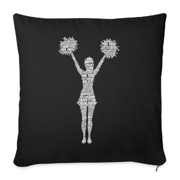 Cheerleader Cheerleading Cheer Girls - Sofa pillowcase 17,3'' x 17,3'' (45 x 45 cm) - black - Front