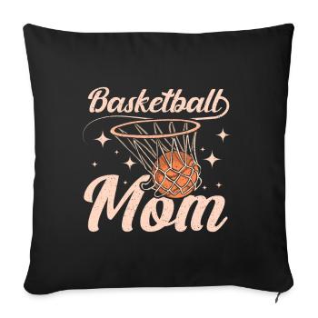 Basketball Maman Maman Maman - Housse de coussin décorative 45 x 45 cm - noir - Devant