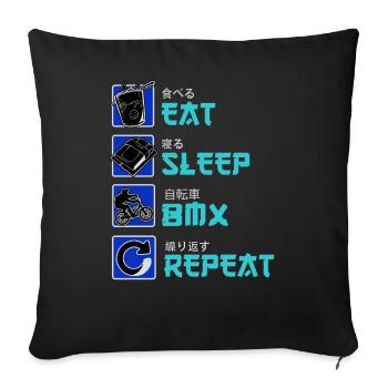 BMX Cyclist BMX Bike BMX Ramp Bike BMX - Sofa pillowcase 17,3'' x 17,3'' (45 x 45 cm) - black - Front