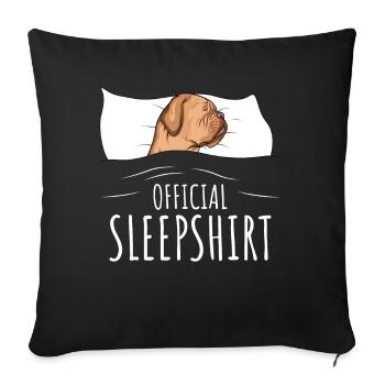 Dogue de Bordeaux Chemise de couchage pour chien - Housse de coussin décorative 45 x 45 cm - noir - Devant