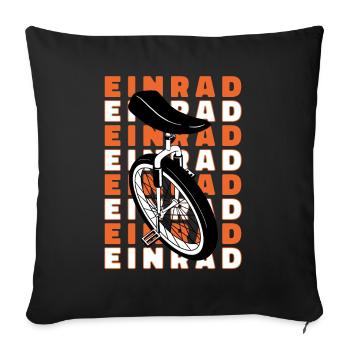 Unicycle Unicyclist Unicycle Unicycle - Sofa pillowcase 17,3'' x 17,3'' (45 x 45 cm) - black - Front
