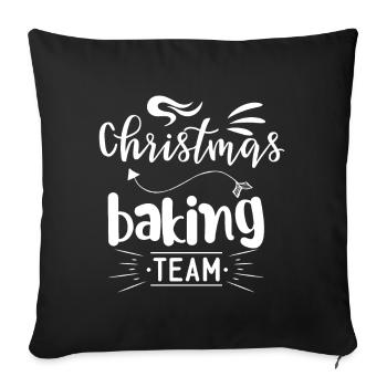 Équipe de cuisson de Noël - Housse de coussin décorative 45 x 45 cm - noir - Devant