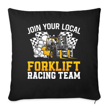 Certified Forklift Truck Operator - Sofa pillowcase 17,3'' x 17,3'' (45 x 45 cm) - black - Front