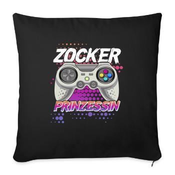 Gamer Girl Gamer Princess Gamer Girl Gaming - Sofa pillowcase 17,3'' x 17,3'' (45 x 45 cm) - black - Front