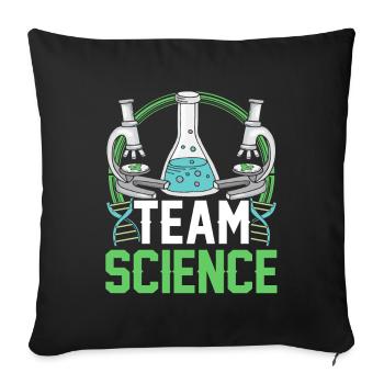 Équipe Science Scientifiques Dictons scientifiques - Housse de coussin décorative 45 x 45 cm - noir - Devant