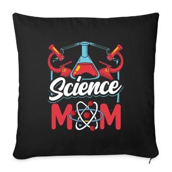 Science Mama Team Science Scientifiques - Housse de coussin décorative 45 x 45 cm - noir - Devant