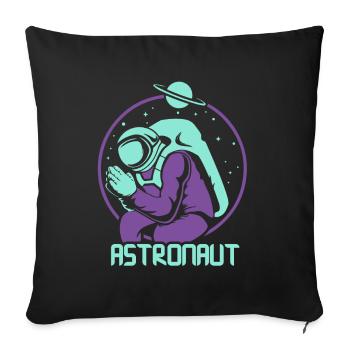 Astronaut Astronomy Rocket Space Planets - Sofa pillowcase 17,3'' x 17,3'' (45 x 45 cm) - black - Front