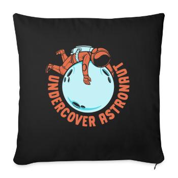 Undercover Astronaut Space Astronomy Rocket - Sofa pillowcase 17,3'' x 17,3'' (45 x 45 cm) - black - Front