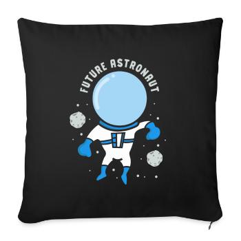 Future Astronaut Astronomy Space Rocket - Sofa pillowcase 17,3'' x 17,3'' (45 x 45 cm) - black - Front