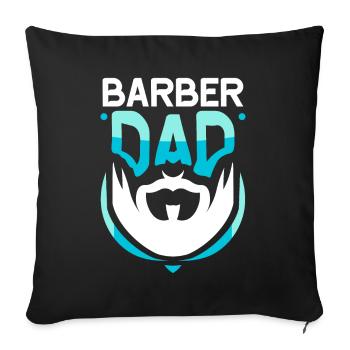 Barber Papa Barbershop Profession Barbers Barber - Sofa pillowcase 17,3'' x 17,3'' (45 x 45 cm) - black - Front
