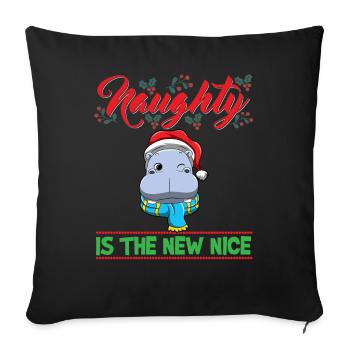 Coquin est le nouveau Noël de Noël Nice - Housse de coussin décorative 45 x 45 cm - noir - Devant