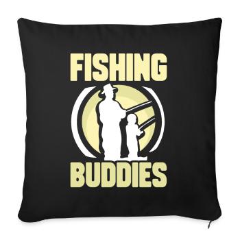 Amis pêcheurs Ami pêcheur Ami pêcheur - Housse de coussin décorative 45 x 45 cm - noir - Devant