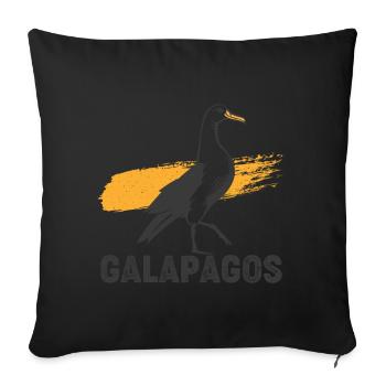 Galapagos National Park Ecuador Pelican Ocean Sea - Sofa pillowcase 17,3'' x 17,3'' (45 x 45 cm) - black - Front