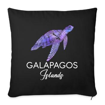 Parc national des tortues marines des îles Galápagos E - Housse de coussin décorative 45 x 45 cm - noir - Devant