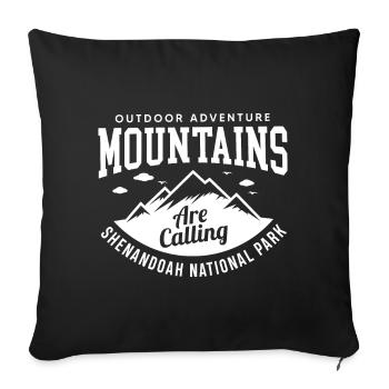 Mountains Shenandoah National Park Souvenir Virginia Wa - Sofa pillowcase 17,3'' x 17,3'' (45 x 45 cm) - black - Front