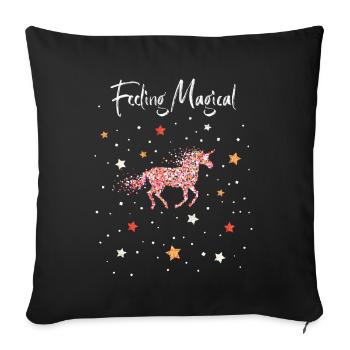 Lesbe Lesbisch Lesben Gay Einhorn Unicorn Homo - Sofakissenbezug 45 x 45 cm - Schwarz - Vorne