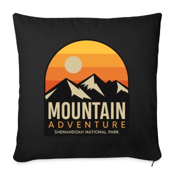 Naturwanderung Shenandoah-Nationalpark Souvenir Vi - Sofakissenbezug 45 x 45 cm - Schwarz - Vorne
