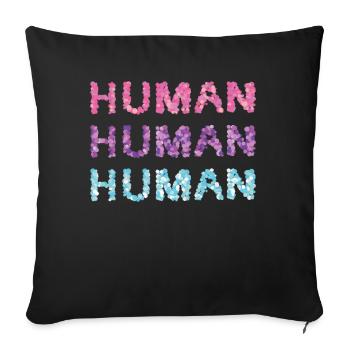 Bisexualité Bisexuelle Flag Bi Homo Gay - Housse de coussin décorative 45 x 45 cm - noir - Devant