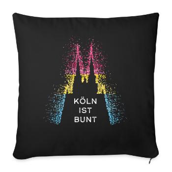 Cologne Cathedral Cologne Colonia Pansexual Pansexual - Sofa pillowcase 17,3'' x 17,3'' (45 x 45 cm) - black - Front