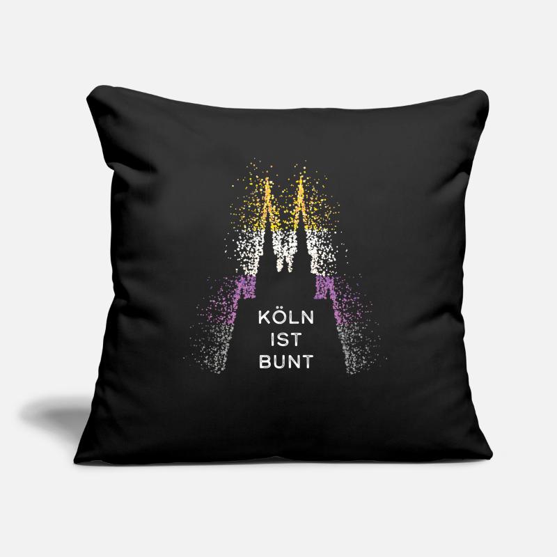 Cathédrale de Cologne Cologne Kölle Asexualité asexuée Housse de coussin décorative 45 x 45 cm
