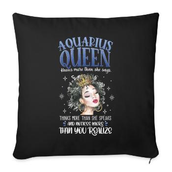Reine du Verseau - Housse de coussin décorative 45 x 45 cm - noir - Devant