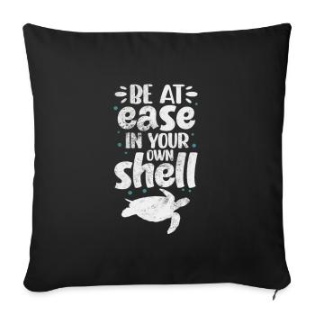 Tortue - Housse de coussin décorative 45 x 45 cm - noir - Devant