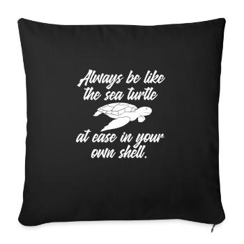 Turtle Turtle Sea Sea Creatures Gift - Sofa pillowcase 17,3'' x 17,3'' (45 x 45 cm) - black - Front