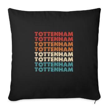Tottenham United Kingdom UK England Gift - Sofa pillowcase 17,3'' x 17,3'' (45 x 45 cm) - black - Front