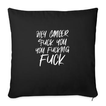 Cancer Maladie Maladie Combattre Cadeau - Housse de coussin décorative 45 x 45 cm - noir - Devant