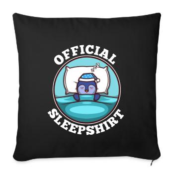 Pingouin chemise de nuit officiel - Housse de coussin décorative 45 x 45 cm - noir - Devant