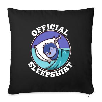 Pingouin chemise de nuit officiel - Housse de coussin décorative 45 x 45 cm - noir - Devant