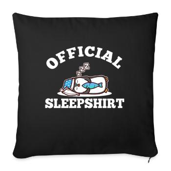 Pingouin chemise de nuit officiel - Housse de coussin décorative 45 x 45 cm - noir - Devant