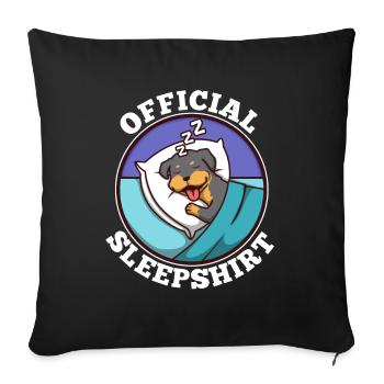 Official sleepshirt Rottweiler - Sofa pillowcase 17,3'' x 17,3'' (45 x 45 cm) - black - Front