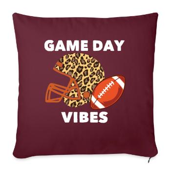 American Football Spieler Game Day Vibes - Sofakissenbezug 45 x 45 cm - Burgunderrot - Vorne