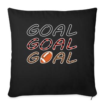 American Football Spieler Goal Goal Goal Sarcastic - Sofakissenbezug 45 x 45 cm - Schwarz - Vorne