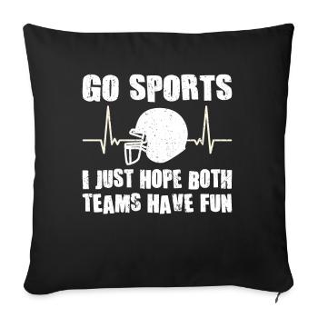 American Football Player Go Sports Sports Fan - Sofa pillowcase 17,3'' x 17,3'' (45 x 45 cm) - black - Front