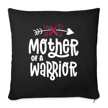 Mother Of A Warrior Vascular Malformation - Sofa pillowcase 17,3'' x 17,3'' (45 x 45 cm) - black - Front