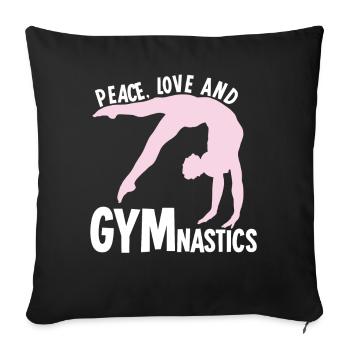 Gymnastics Gymnastics RSG Gymnast Gymnastics - Sofa pillowcase 17,3'' x 17,3'' (45 x 45 cm) - black - Front